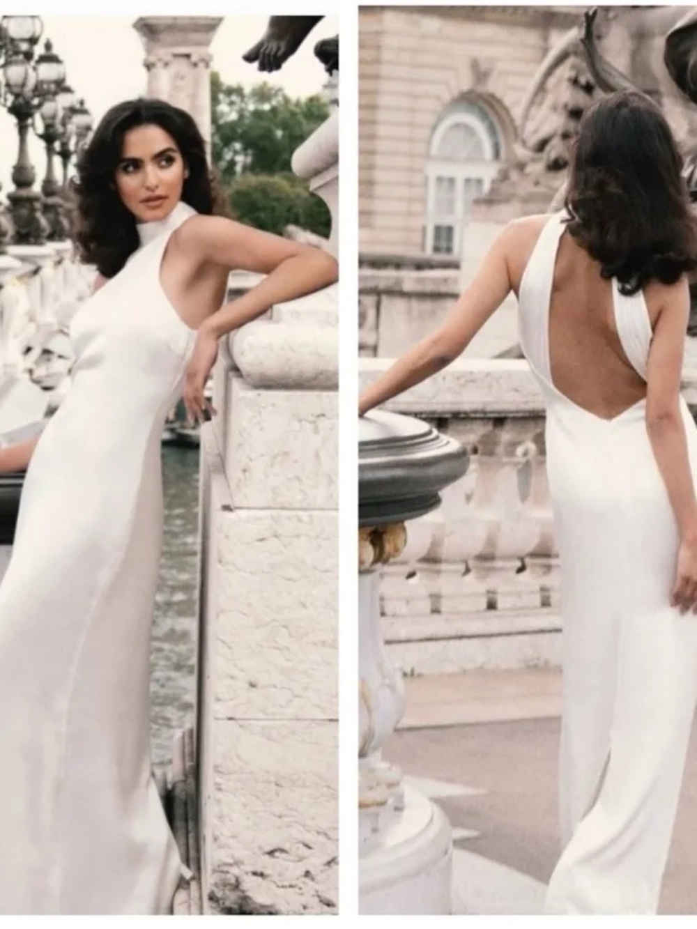 Meshki White Backless Halter Dress - Picture 3 of 4